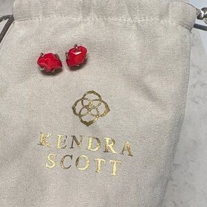 Kendra Scott Red Stud Earrings